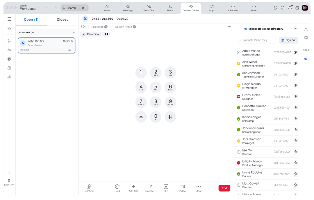 Microsoft Teams Directory screenshot